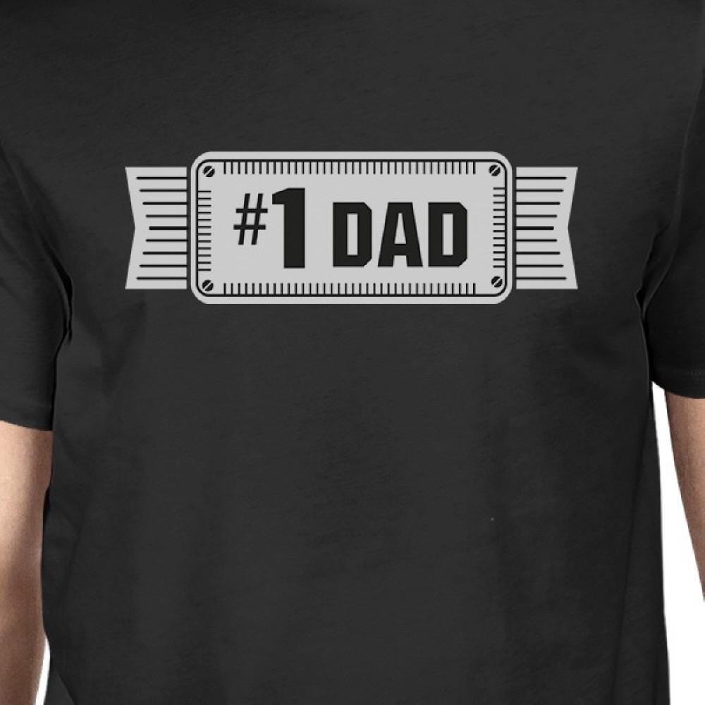 #1 Dad Black Vintage Graphic Tee