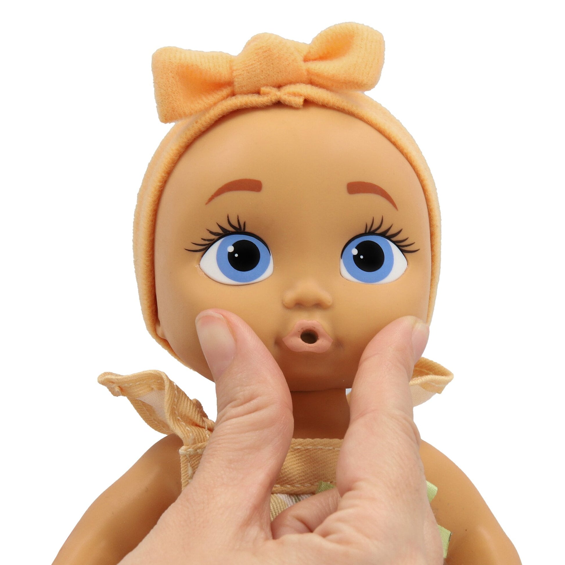 Mini Rowan Realistic Doll, Soft Skin, Yellow Outfit, 9-Inch Tall, 18M+