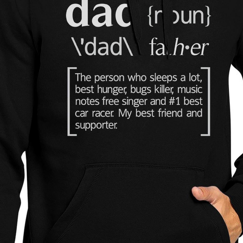 Dad Noun Black Hoodie Funny Saying Graphic