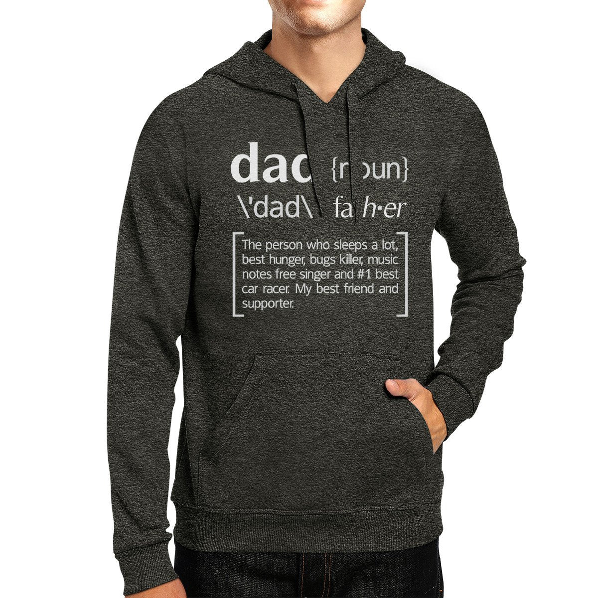 Dad Funny Noun Dark Grey Pullover Hoodie