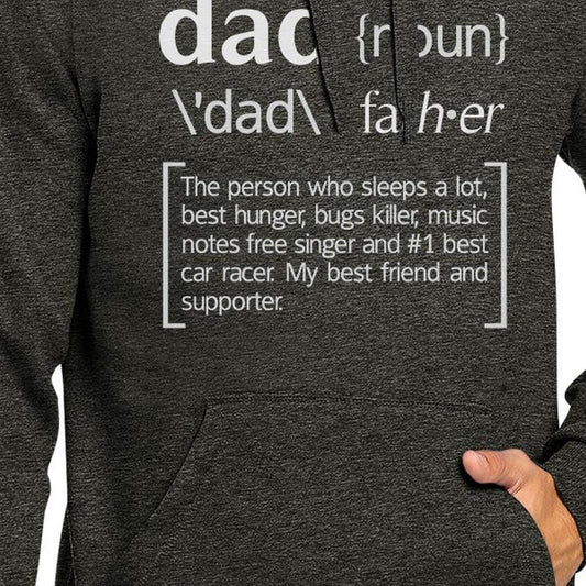 Dad Funny Noun Dark Grey Pullover Hoodie
