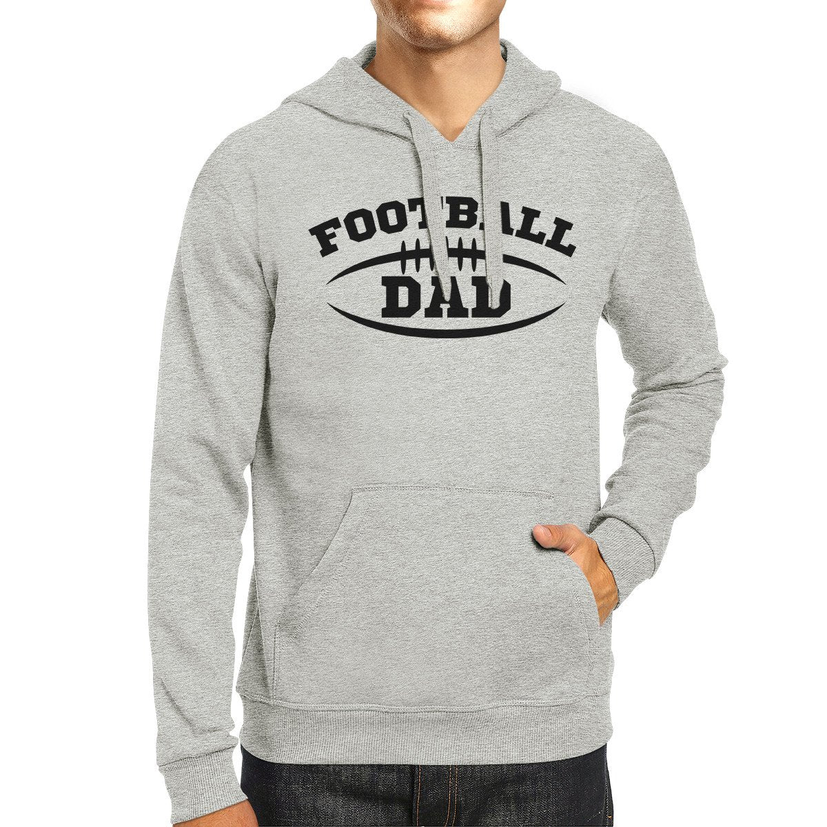 Football Dad Men's Grey Hoodie