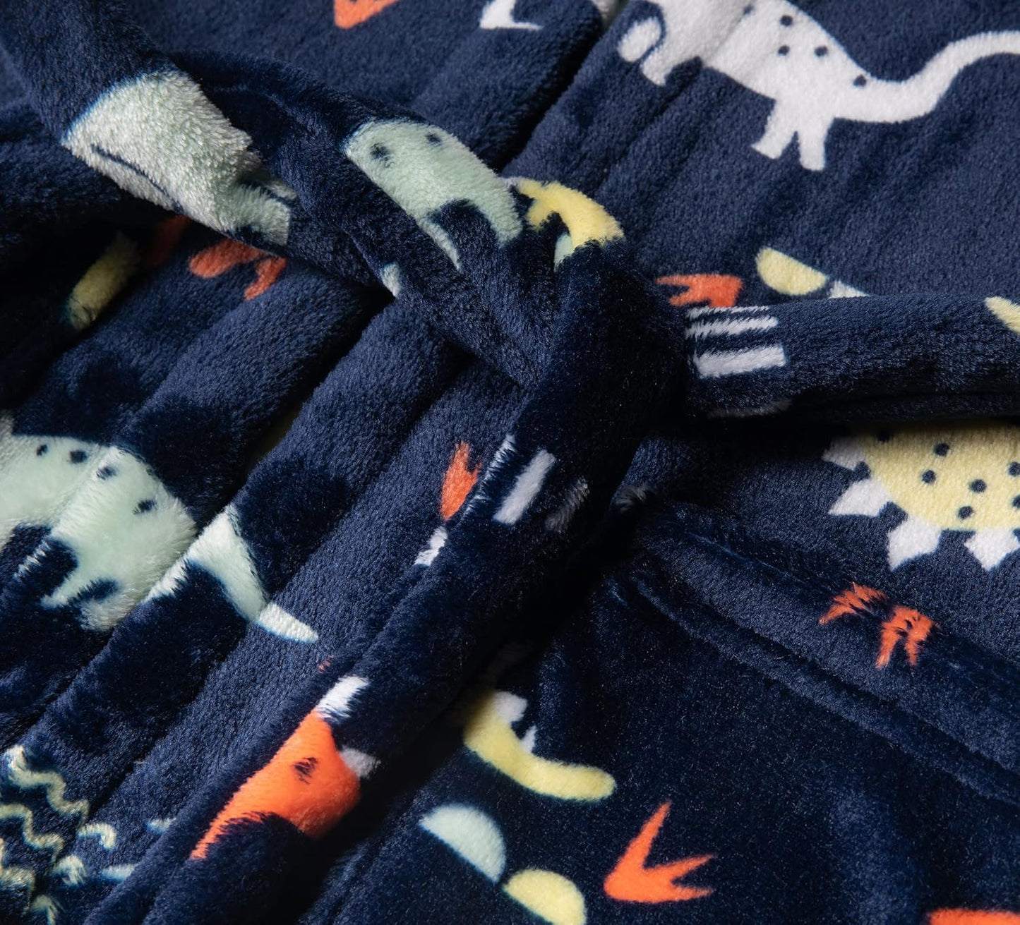 Boys Girls Cartoon Hooded Bathrobe Pajamas Sleepwear