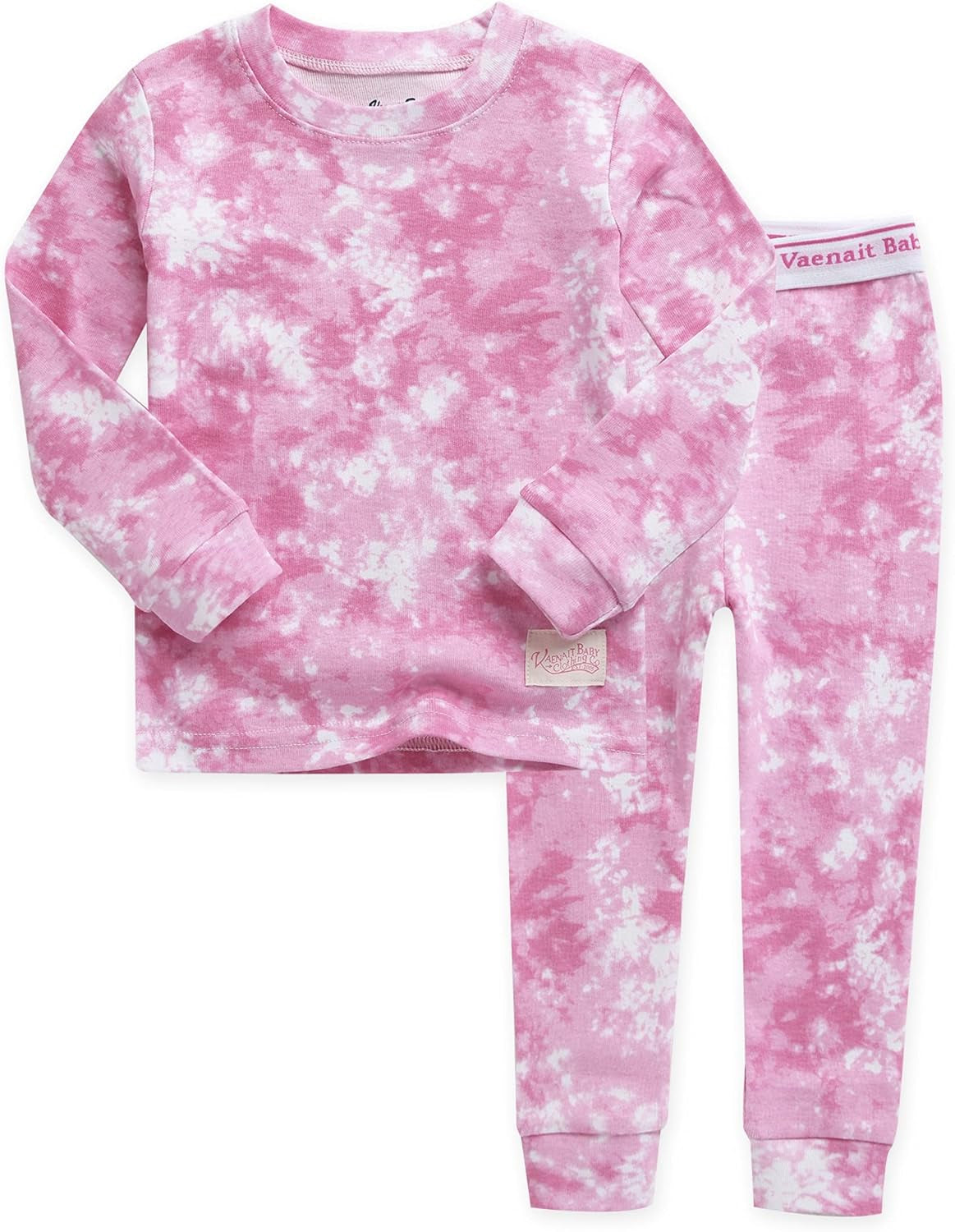 12M-12Y Toddler Kids Boys Girls 100% Cotton Marbling Tie-dye Sung Fit Sleepwear Pajamas 2Pcs Pjs Set