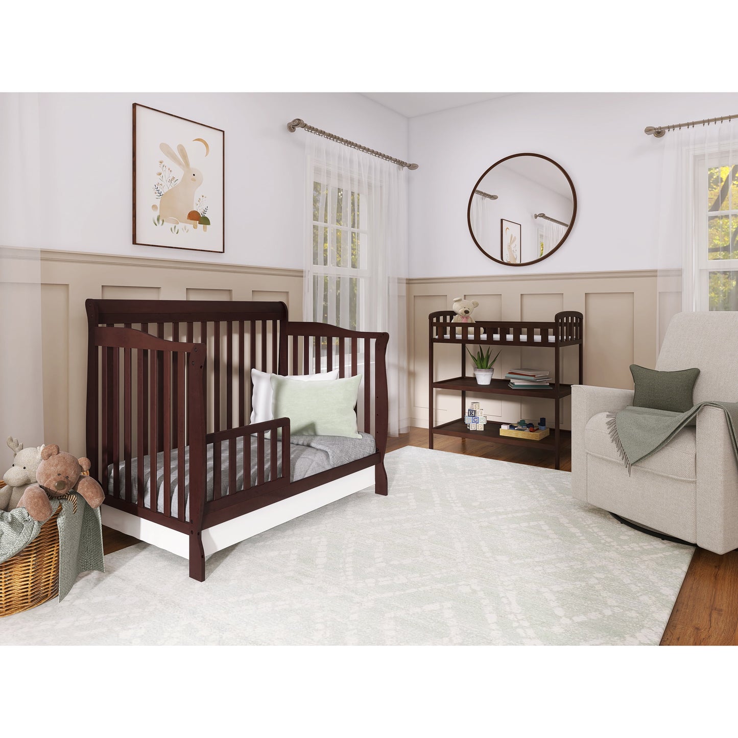 Ashton 5-In-1 Convertible Crib, Mattress Sold Separately, Greenguard Gold and JPMA Certified