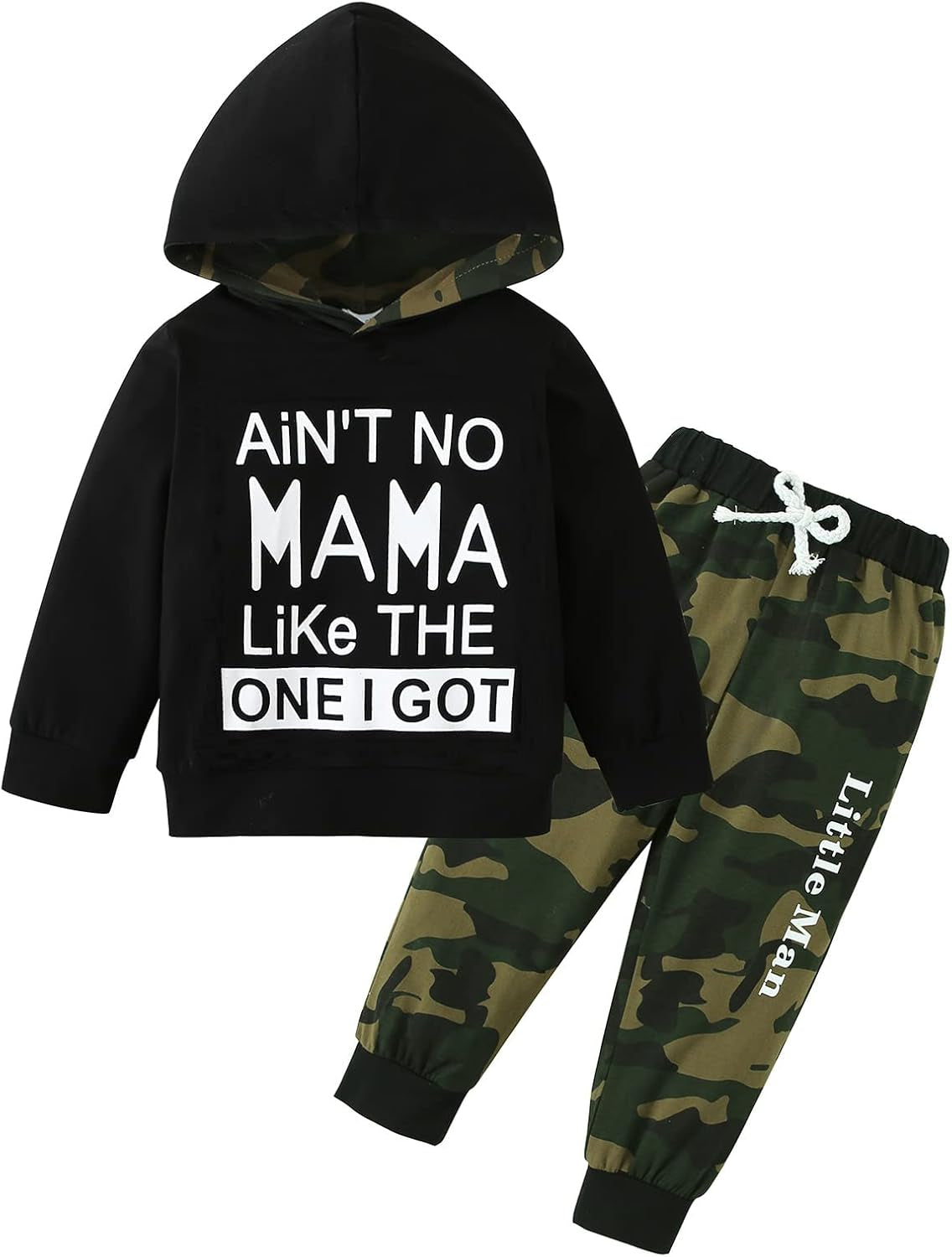 Letter Printed Short Sleeve with Pants 2Pcs Clothing Set 1T-6Y