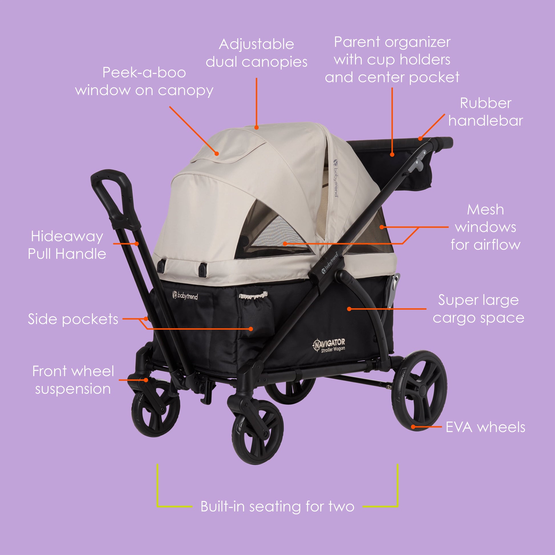 Navigator 2-In-1 Stroller Wagon - Desert Tan