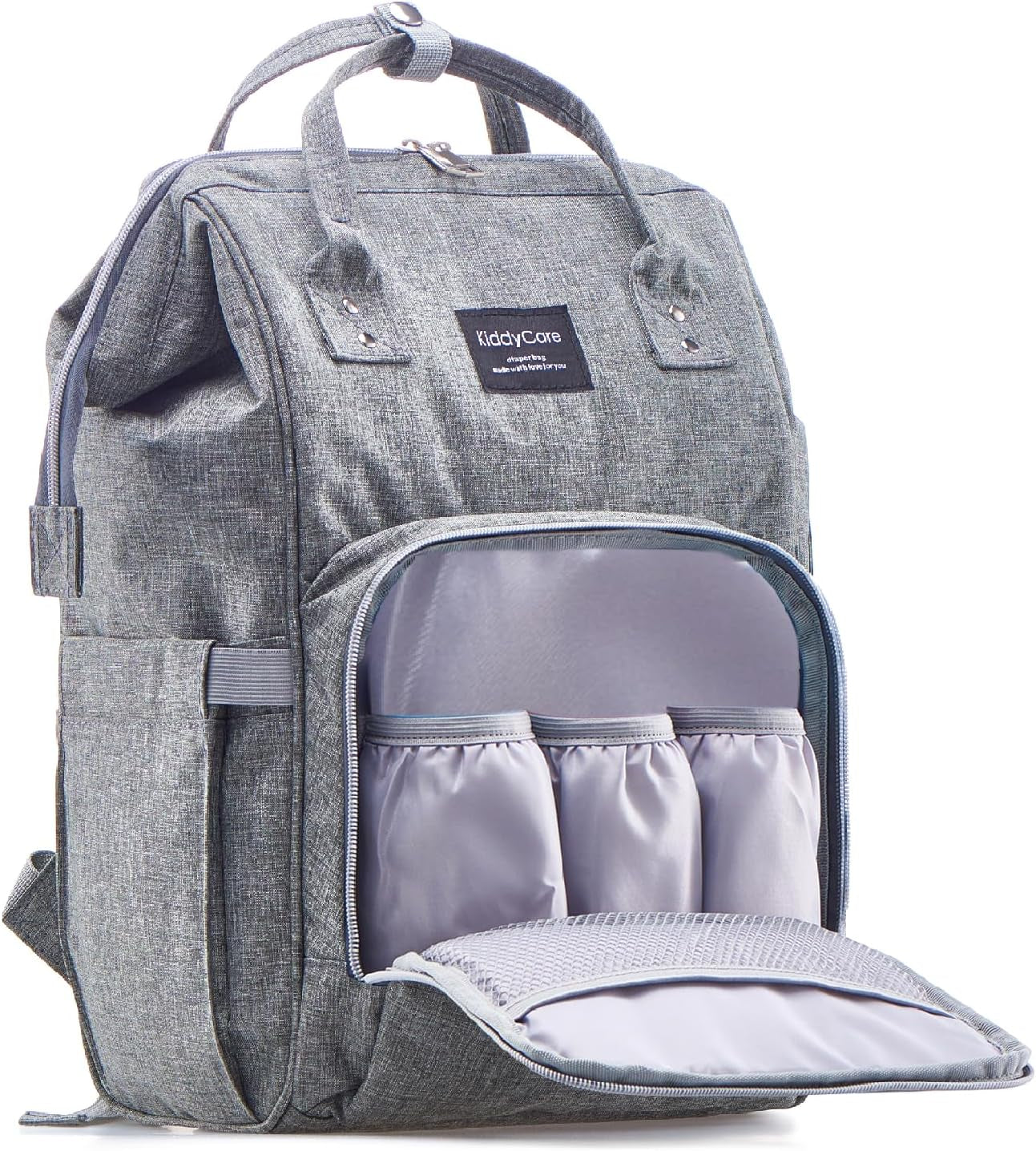 Diaper Bag Backpack | Baby Diaper Bags with Changing Station for Mom | Multifunction Travel Back Pack Maternity Baby Bags Waterproof Tote Bag Spacious, Unisex Stylish | Gray